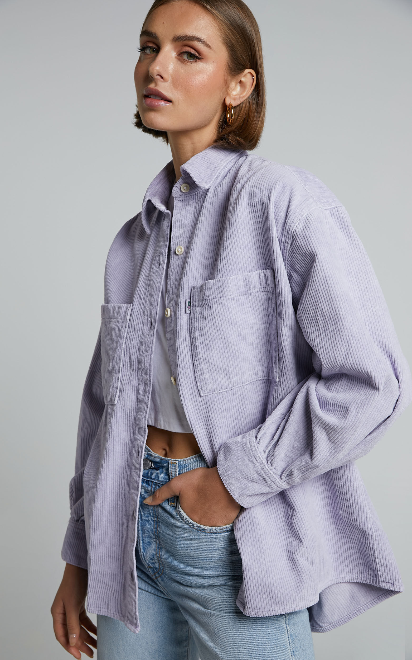 Levi's - Jovi Relaxed Shirt in PURPLE GARMENT DYE - L, PRP1, super-hi-res image number null
