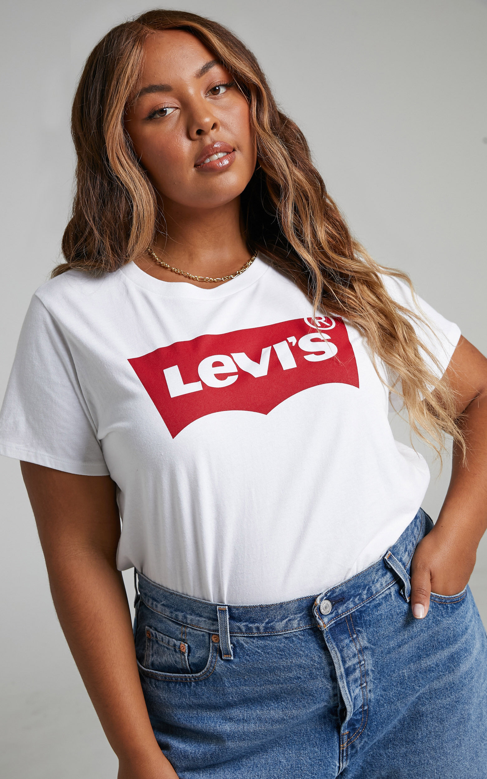 Levi's Curve - PERFECT TEE in White - XL, WHT1, super-hi-res image number null