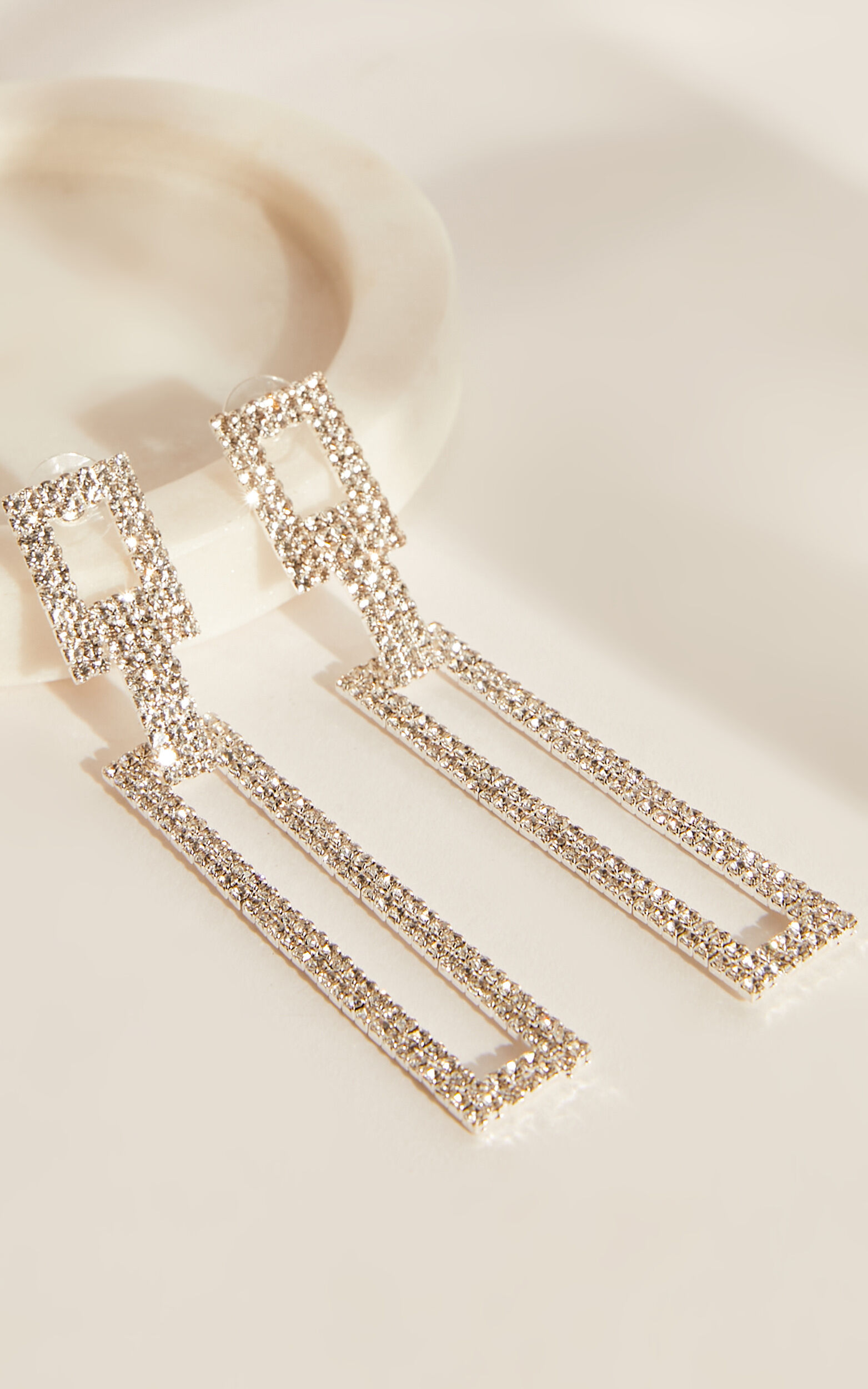 Maffey Earrings in Diamante - OneSize, SLV1, super-hi-res image number null