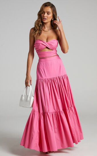 Runaway The Label - Ayla Maxi Skirt in Pink