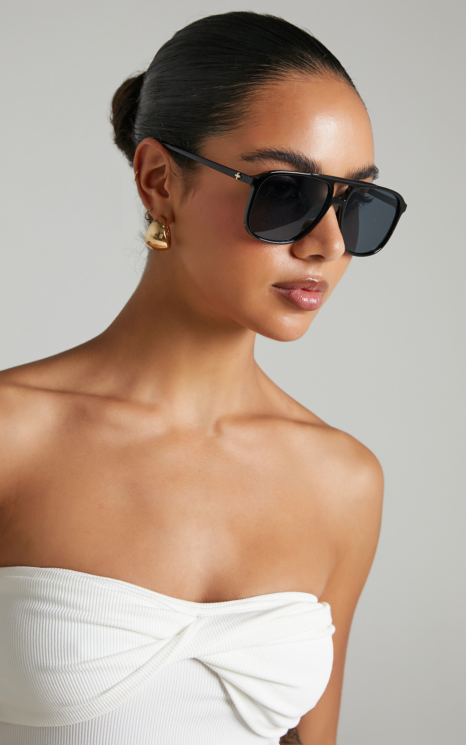 Peta And Jain - Elle Sunglasses in Black - NoSize, BLK1, super-hi-res image number null
