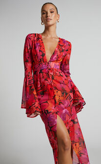 RUNAWAY THE LABEL - ROMELLY DRESS in Pink Floral