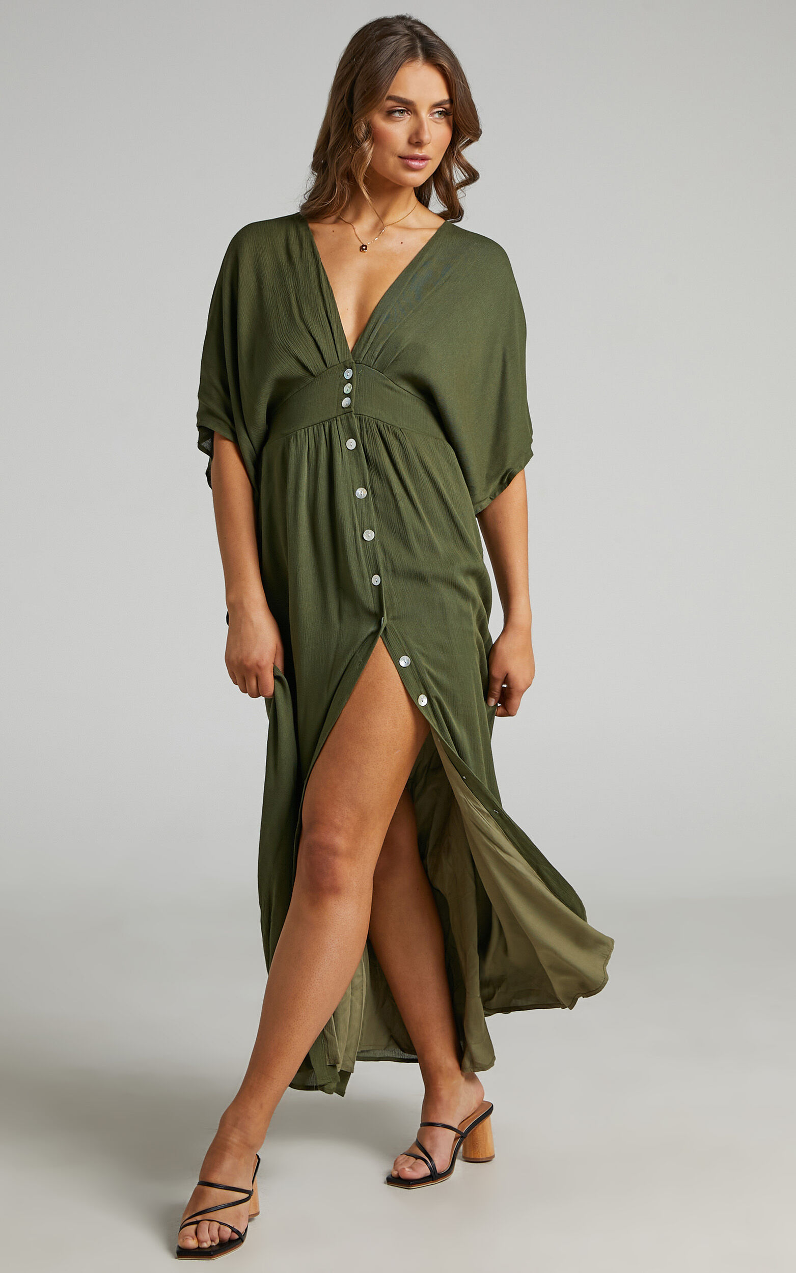 Sitting Pretty Dress in Olive - 04, GRN2, super-hi-res image number null