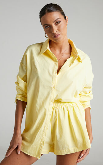 Terah Shirt - Button Up Shirt in Butter Yellow