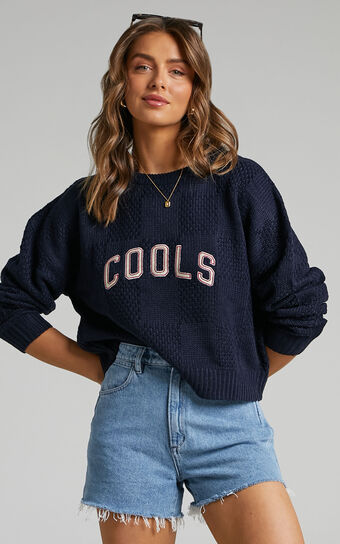 Cools Club - College Knit in Navy