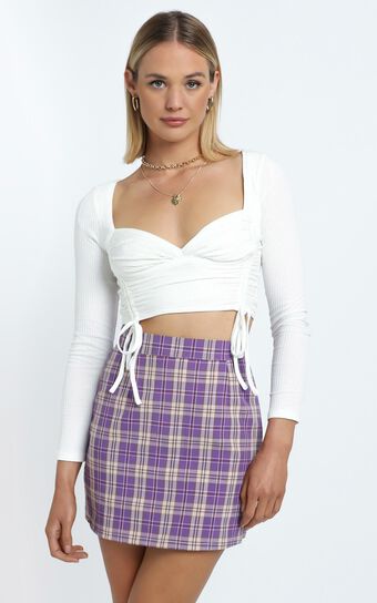 Emerson Skirt in Lilac Check