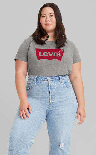 Levi's Curve - PERFECT TEE in STARSTRUCK HEATHER GREY