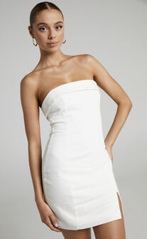 Runaway The Label - Crystal Strapless Mini Dress in White