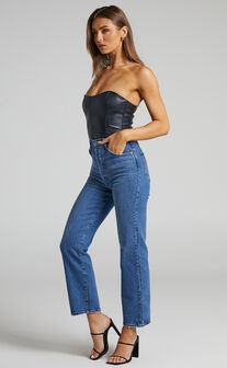 Levi's - High Waisted Ribcage Straight Ankle Jeans in Jazz Jive