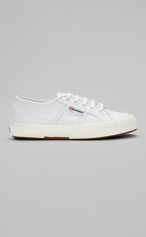 Superga - 2750 Vegan Leather Sneakers in White-White Avorio