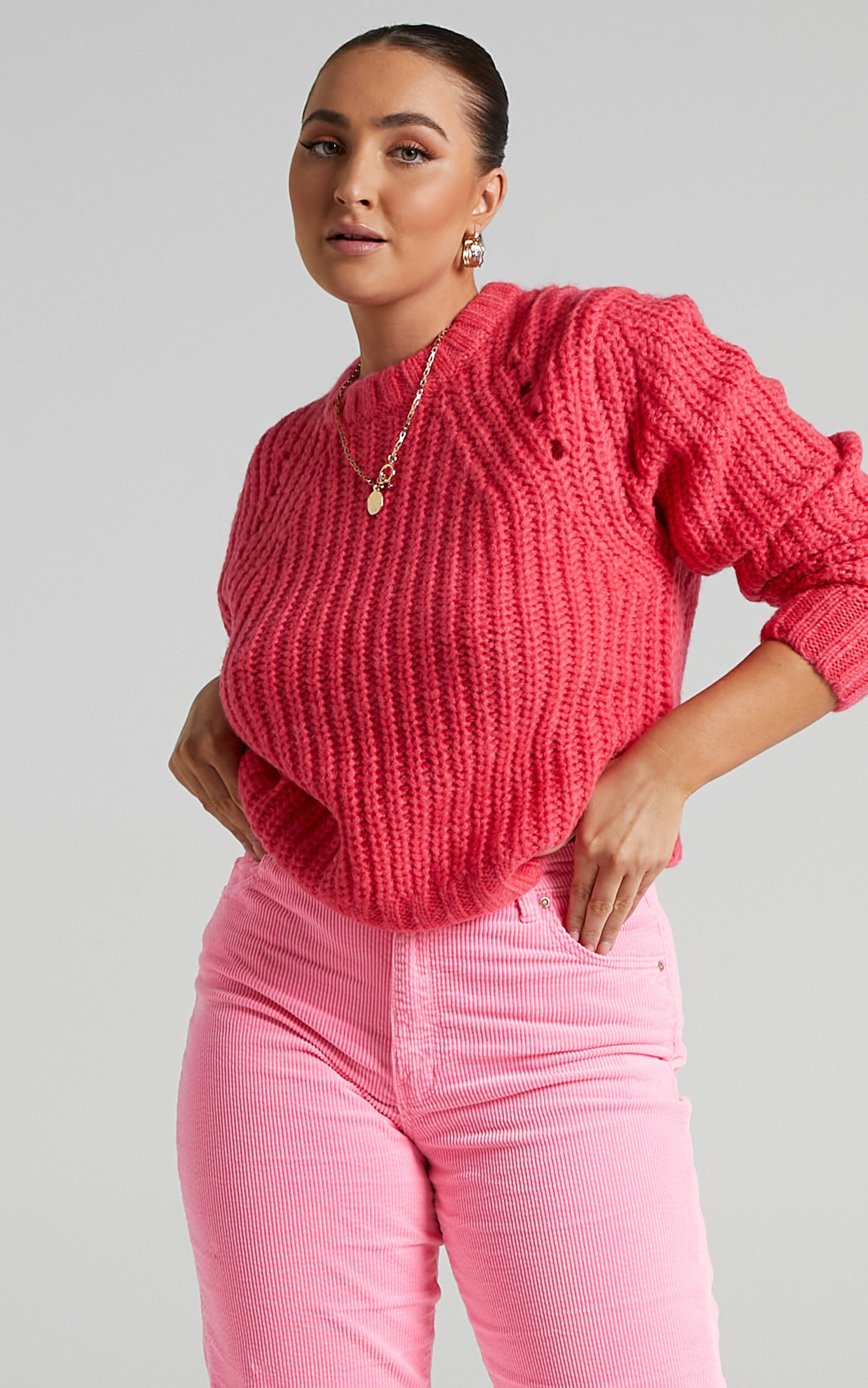 Rolla's - Captain Sweater in Pink Cordial - 06, PNK1, super-hi-res image number null