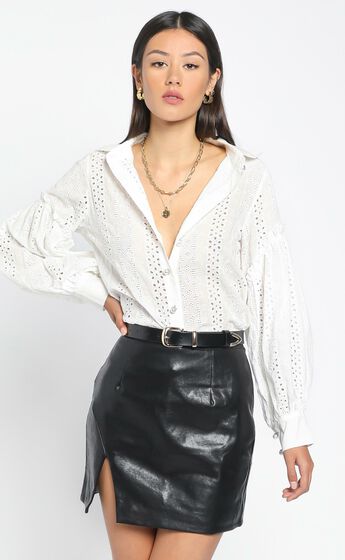 Beautiful Things Embroidery Shirt in White