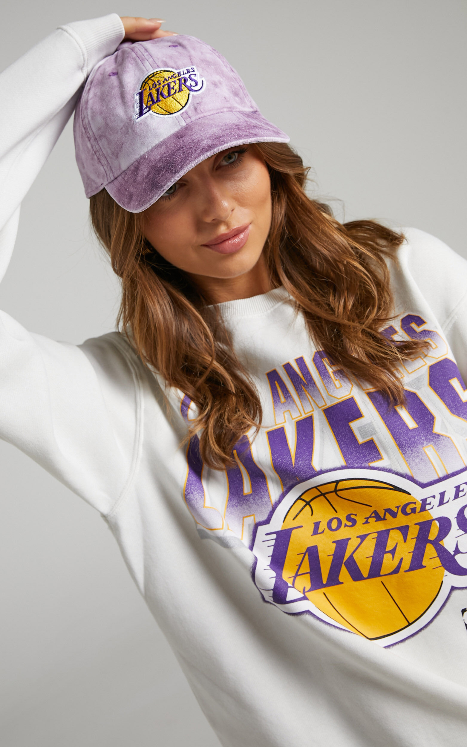 Mitchell & Ness - LA Lakers Tye Dye Cap in Purple - NoSize, PRP1, super-hi-res image number null