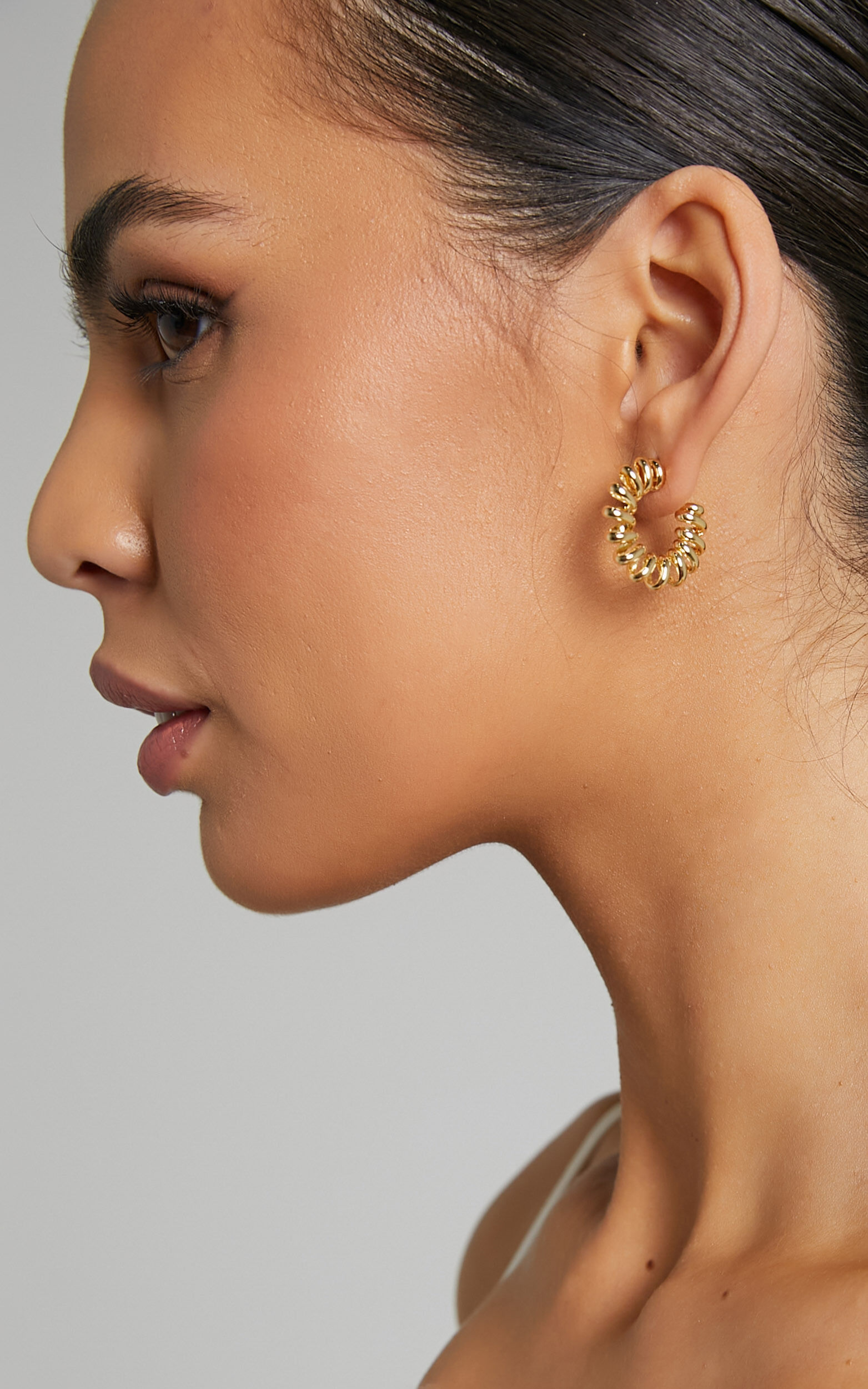 Carol Spiral Hoop Earrings in Gold - NoSize, GLD1, super-hi-res image number null