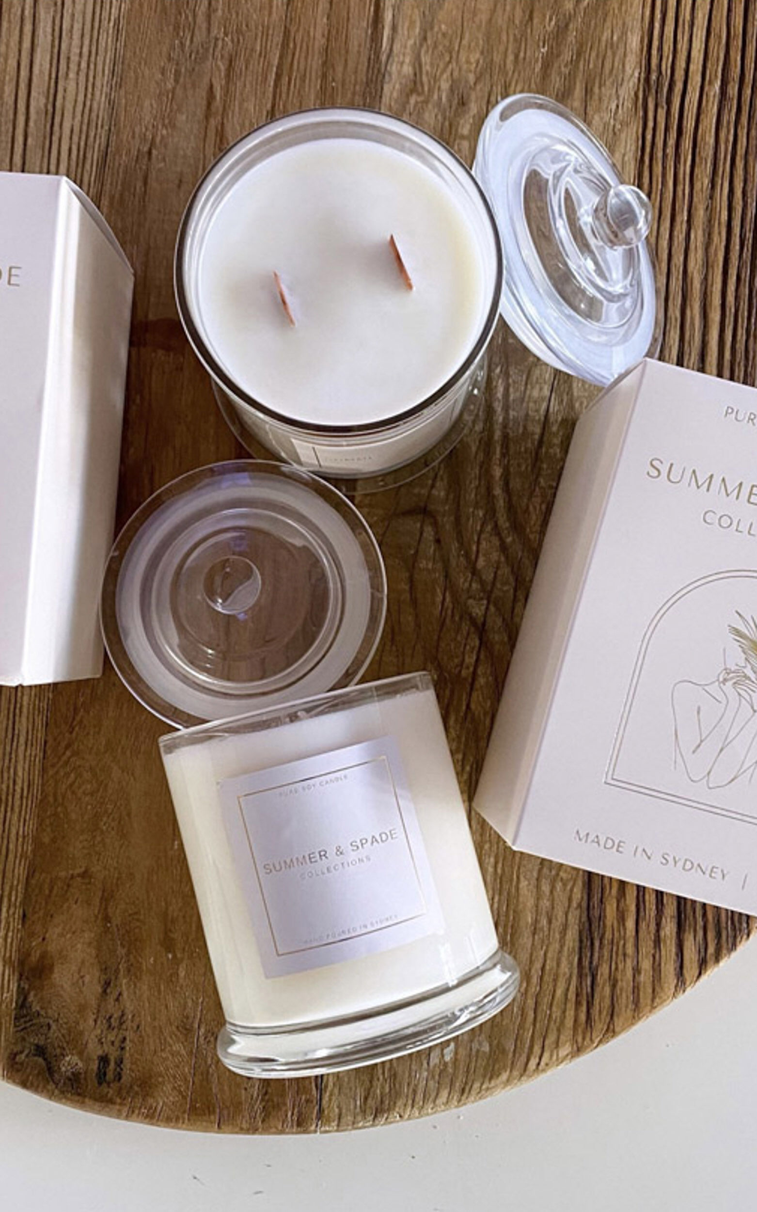 Summer & Spade - Luxe Candle in Sage and Driftwood - NoSize, WHT4, super-hi-res image number null