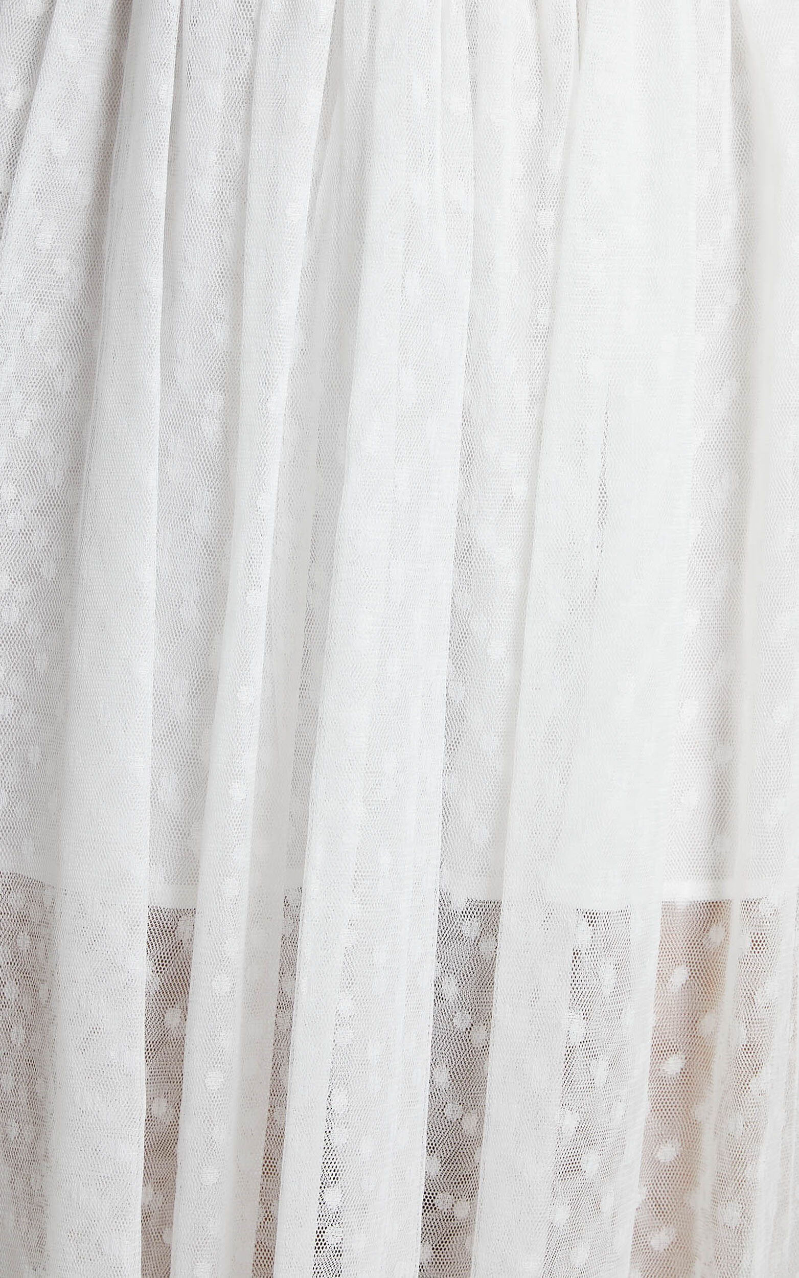 Xenia Midi Dress - Plunge Tulle Dress in White | Showpo