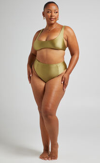 Maui Balconette Bikini Top in Olive