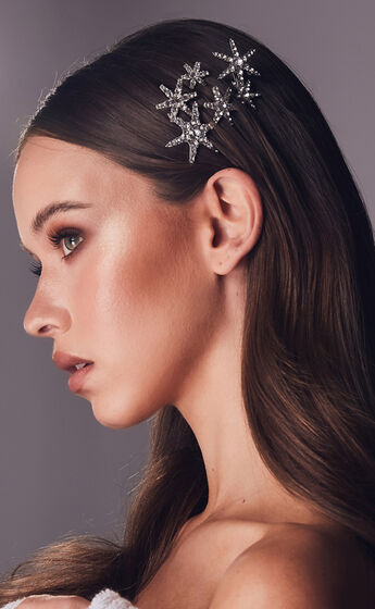 Billini x Natalie Anne - Emily Star Hair Pin Pack in Silver