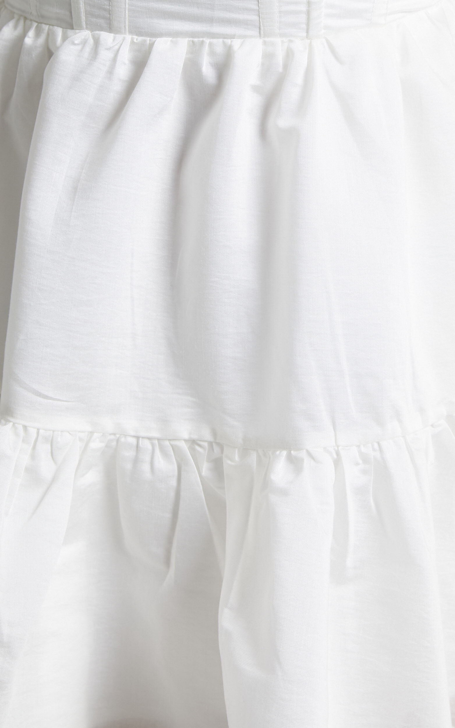 Marionne Mini Dress - Strapless Tiered Dress in White | Showpo USA