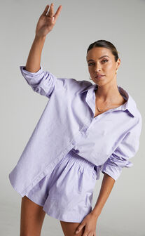 Terah Shirt - Button Up Shirt in Lilac