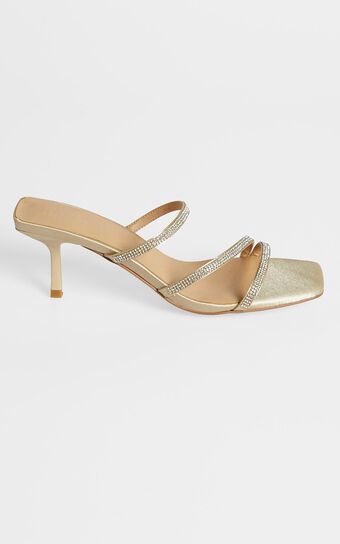 Therapy - Dazzle Heels in Champagne Satin
