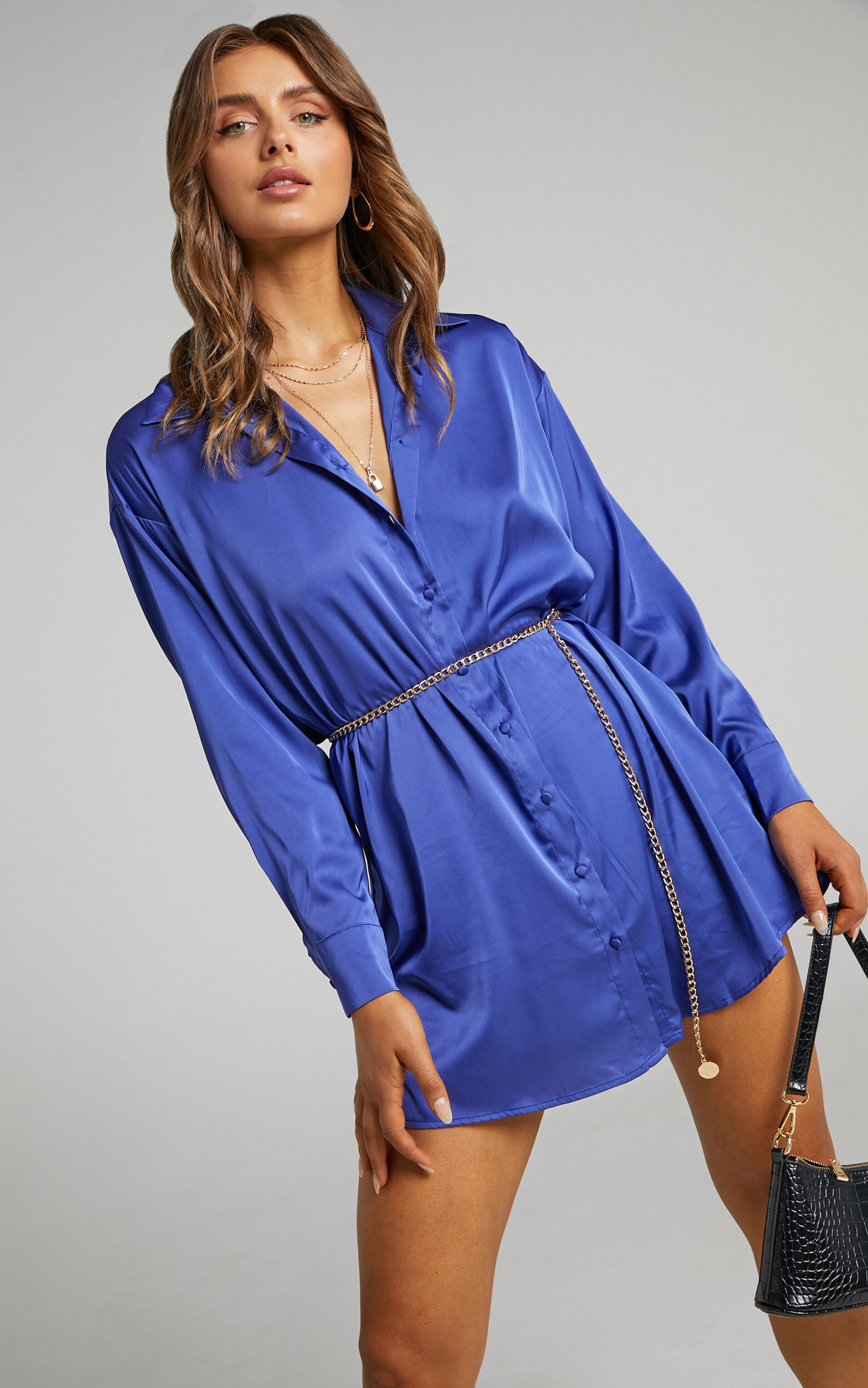 Desiree Shirt Dress in Blue - 06, BLU2