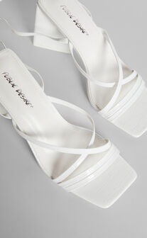 Public Desire - Kasia  Heels in White Croc