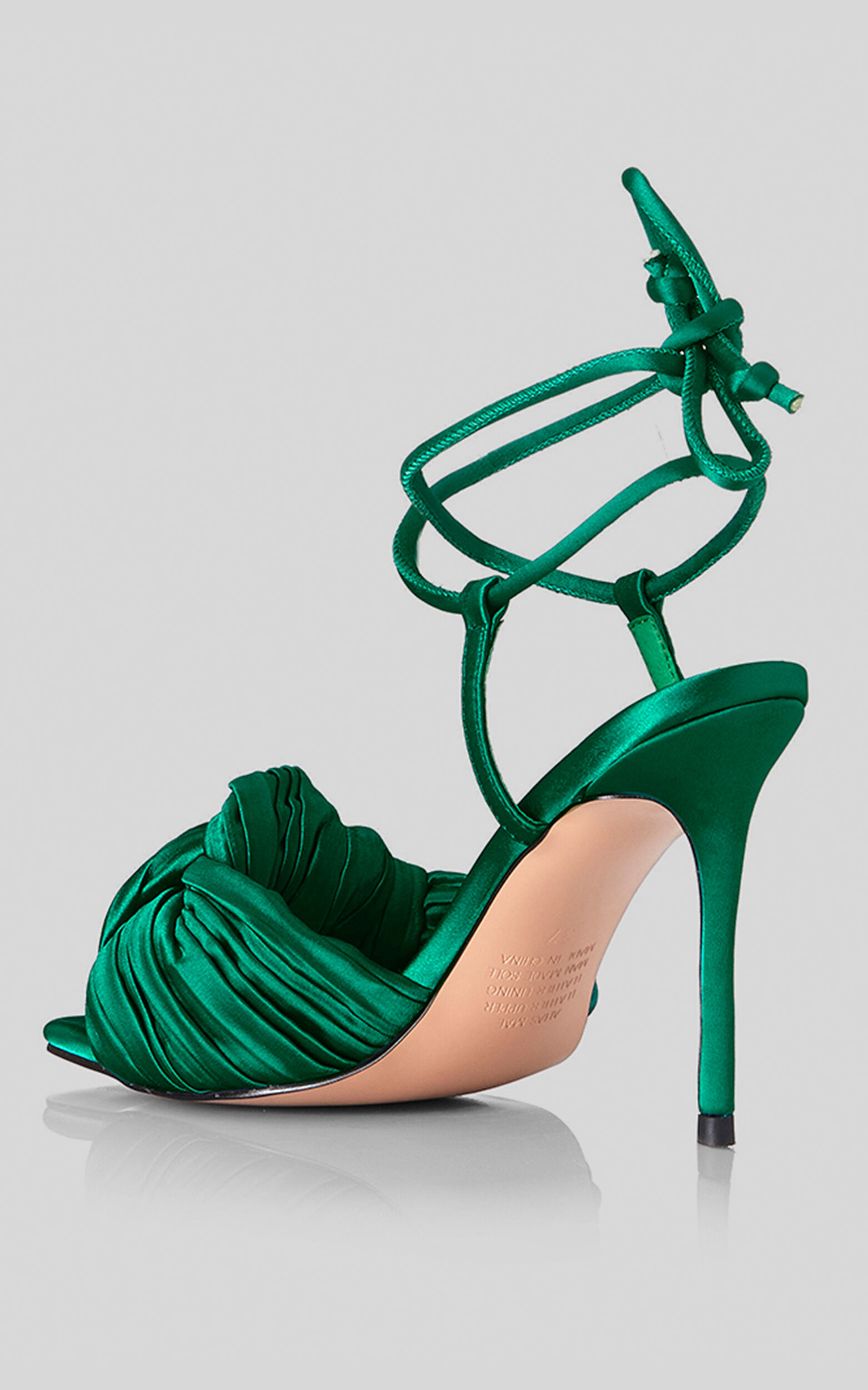 Alias Mae - Mina Heels in Emerald Satin | Showpo