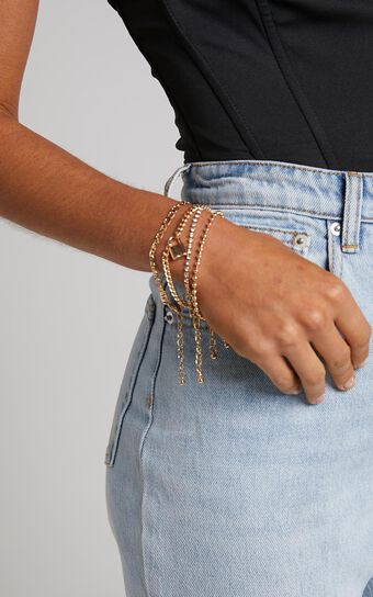 Zarya Diamante Bracelet Set - Pack of 4 in Gold