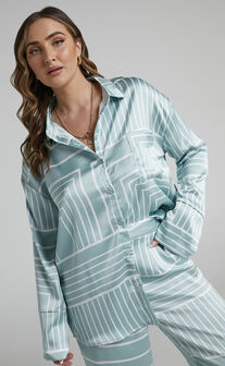 4th & Reckless - Norma Shirt in Sage Print
