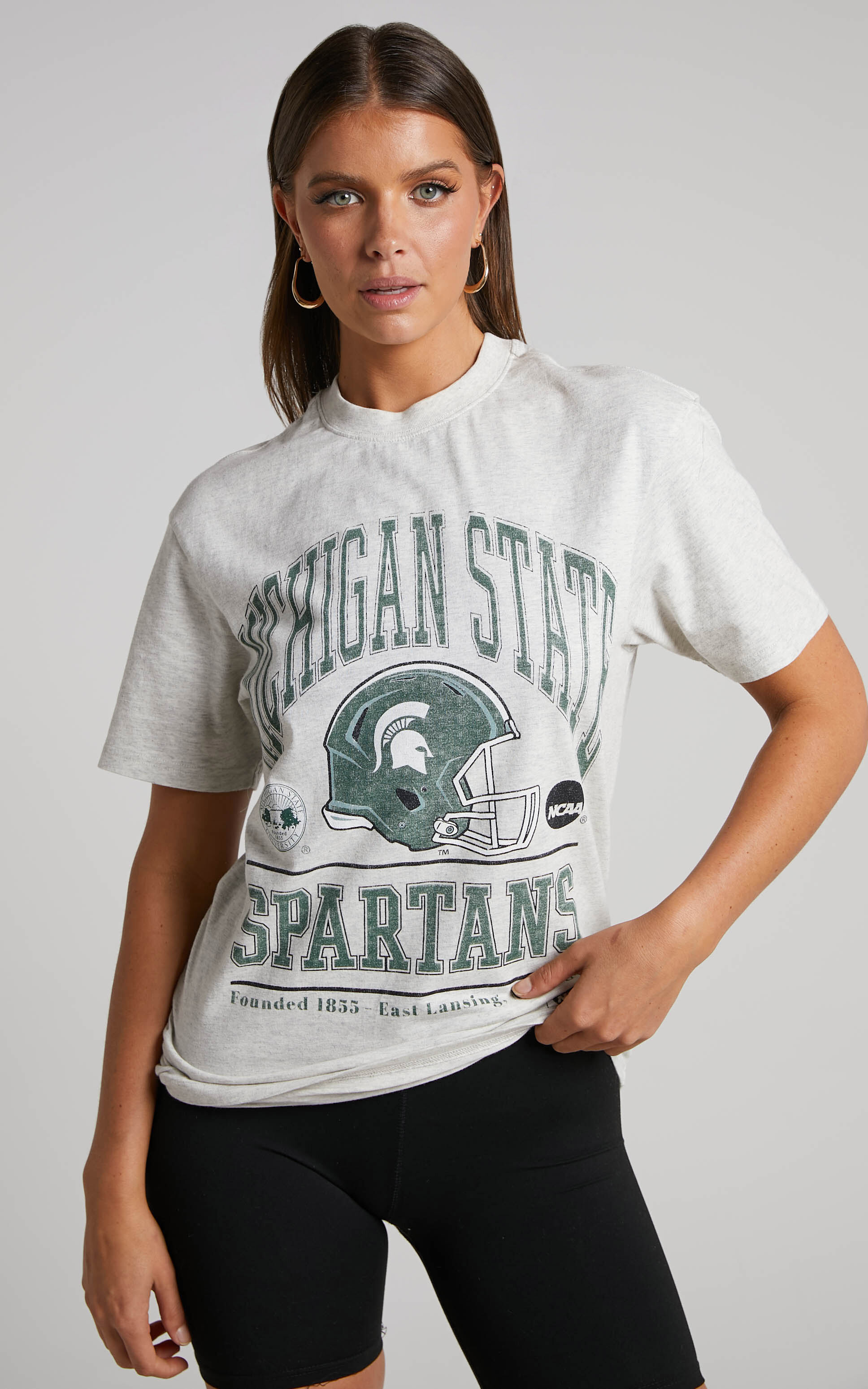NCAA - Michigan State Vintage Champs Tee in Silver Marl - L, SLV1, super-hi-res image number null