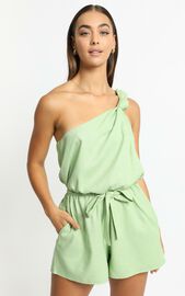 Armelle Playsuit in Green | Showpo USA