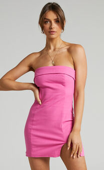 Runaway The Label - Crystal Strapless Mini Dress in Pink