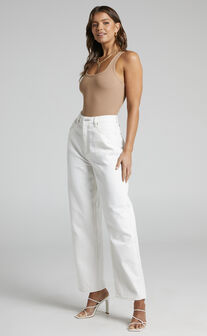 Lee - High Baggy Jeans in Organic White