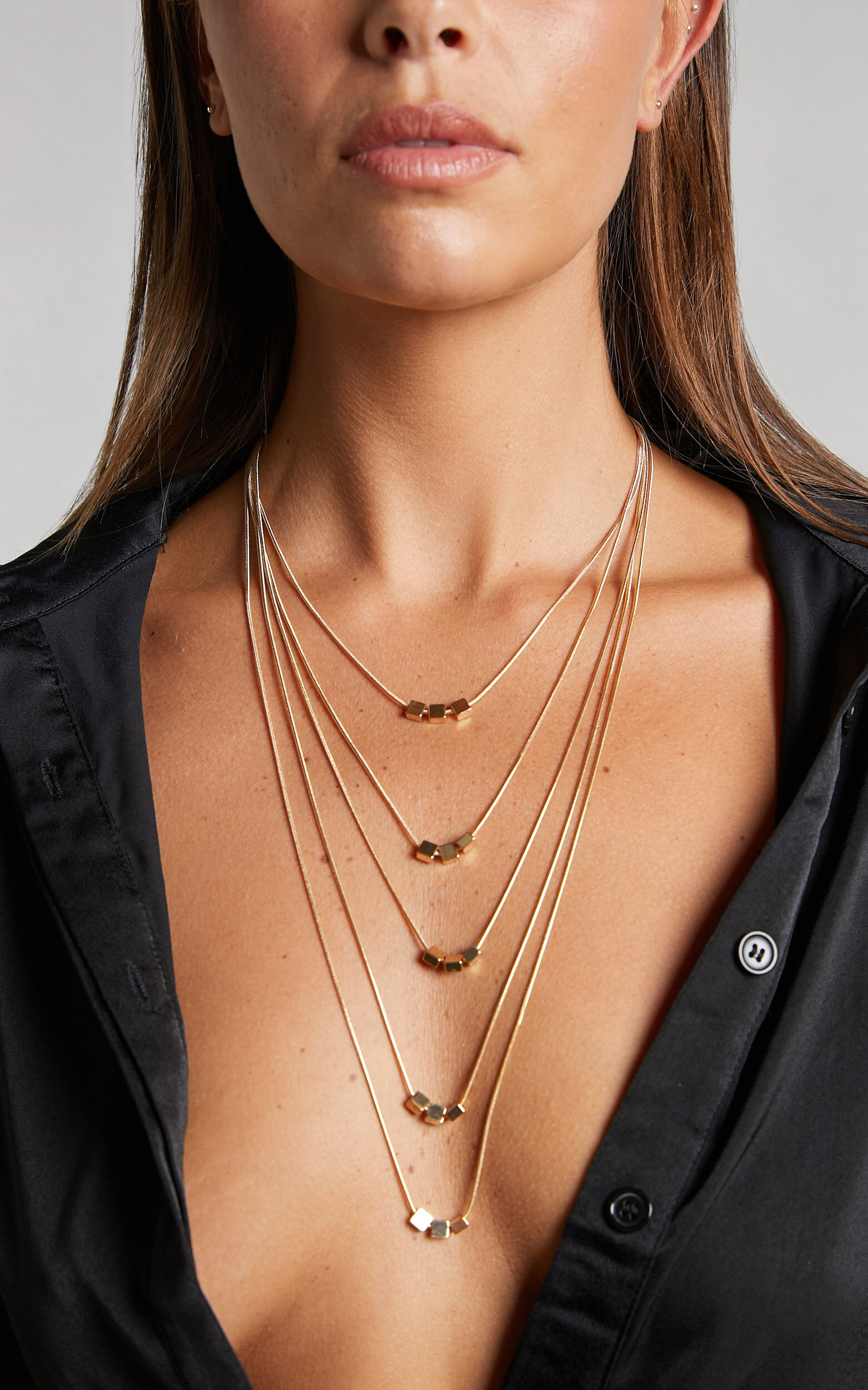Nehemia Layered Bead Chain Necklace in Gold - NoSize, GLD1, super-hi-res image number null