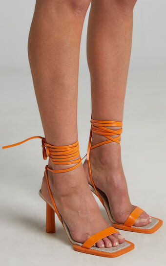 Public Desire - Province Heels in Orange PU