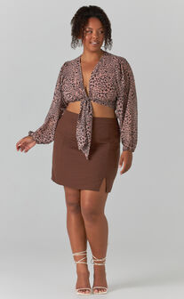 What More Can I Say Top in Mocha Leopard
