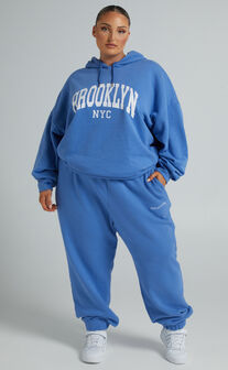 Sunday Society Club - Brooklyn NYC Oversized Hoodie in Blue