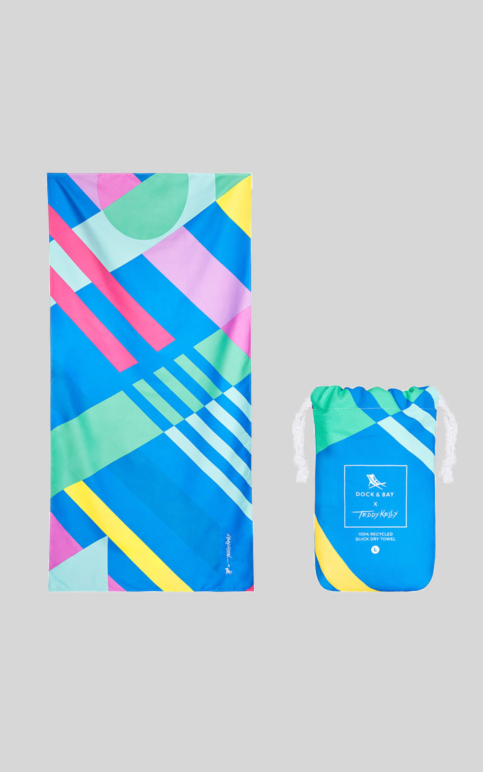 Dock & Bay - Beach Towel Teddy Kelly Collaboration (L) in Share Your Passion - NoSize, BLU1, super-hi-res image number null