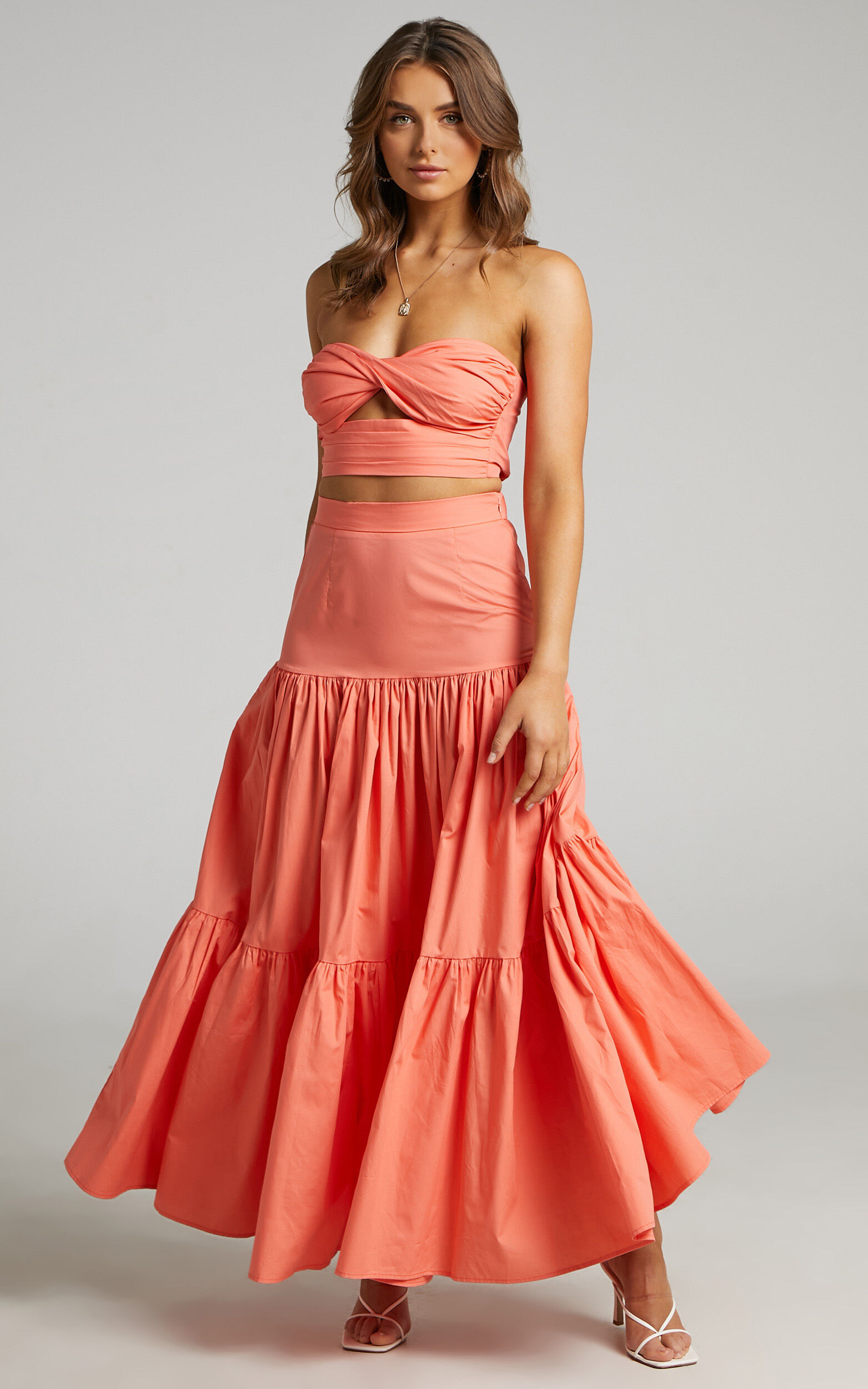 Runaway The Label - Ayla Maxi Skirt in sunset - L, ORG4, super-hi-res image number null