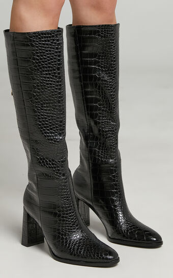 Billini - Oaklie Boots in Black Croc