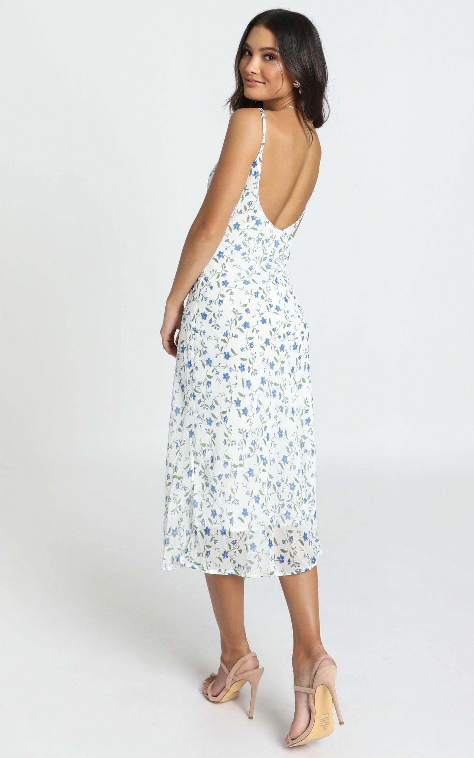 Toss the Dice Dress in White Ditsy Floral | Showpo USA