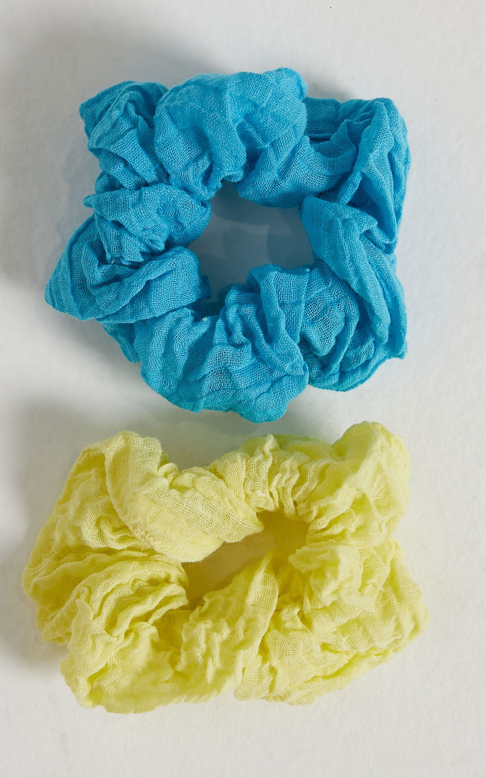 Dayna Scrunchies - Pack of 2 in Blue/Lime - NoSize, BLU1, super-hi-res image number null