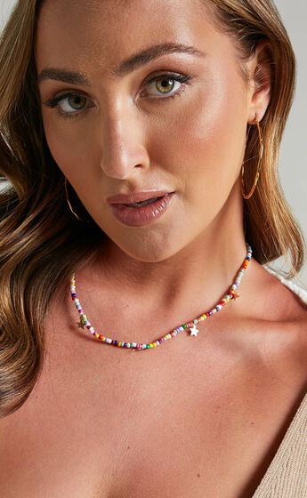 Happiness Beaded Choker Necklace in Multi