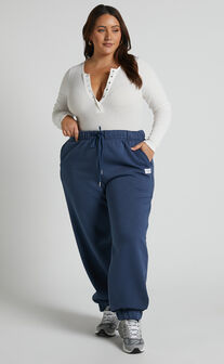 Sunday Leisure Club - The Lazy Track Pants in Petrol Blue