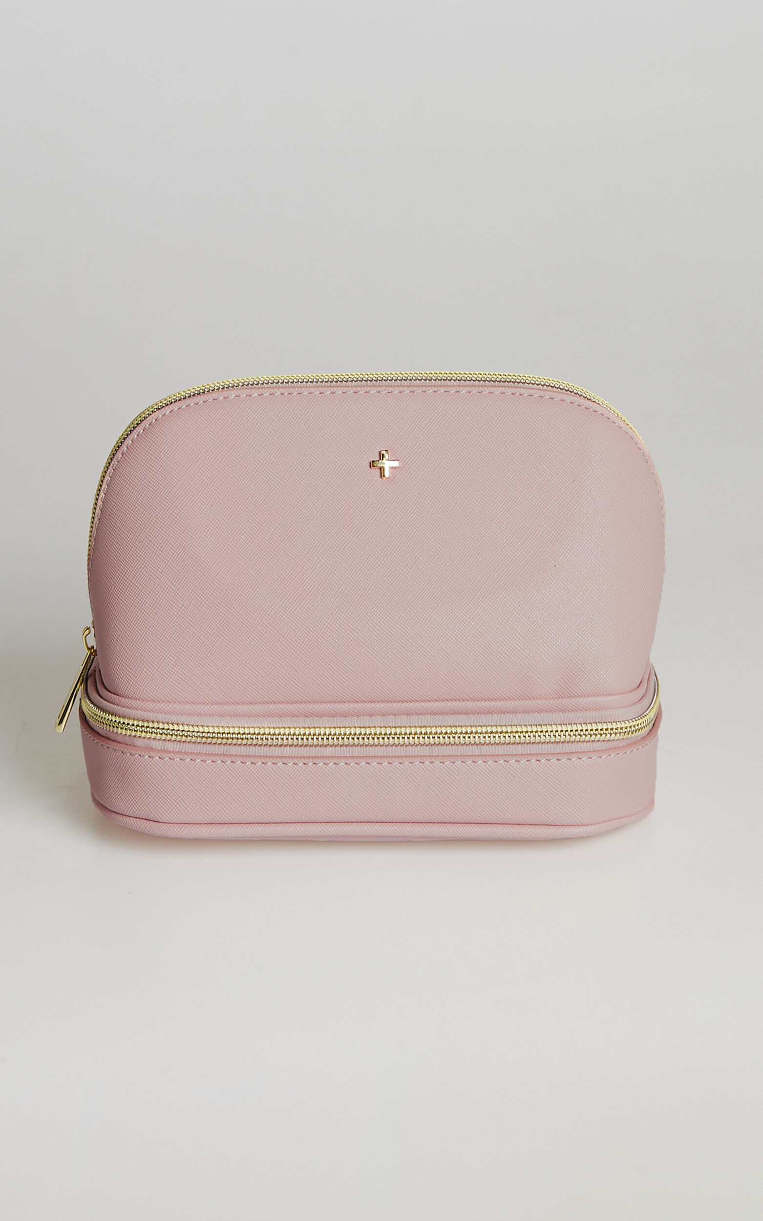 Peta and Jain - Violette Cosmetic Bag in Pink Saffiano - NoSize, PNK1, super-hi-res image number null