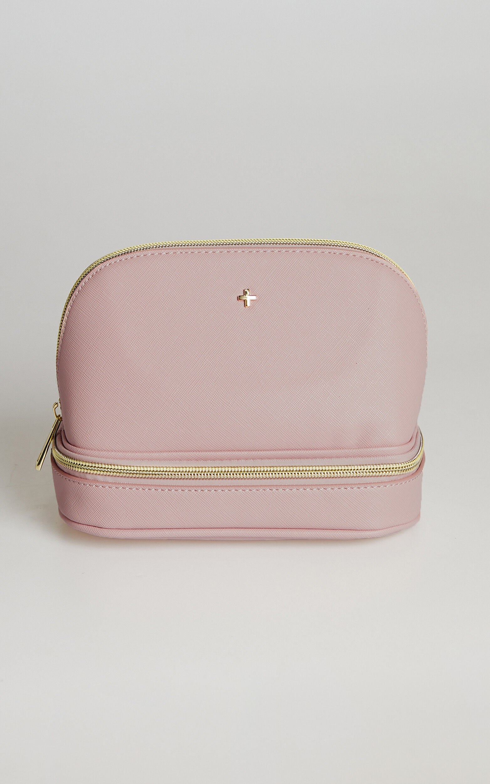 Peta and Jain - Violette Cosmetic Bag in Pink Saffiano - NoSize, PNK1