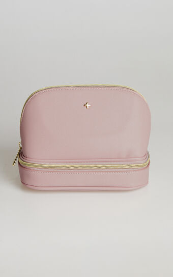 Peta and Jain - Violette Cosmetic Bag in Pink Saffiano