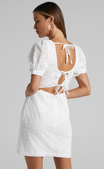 Tintalle Dress in White Broderie