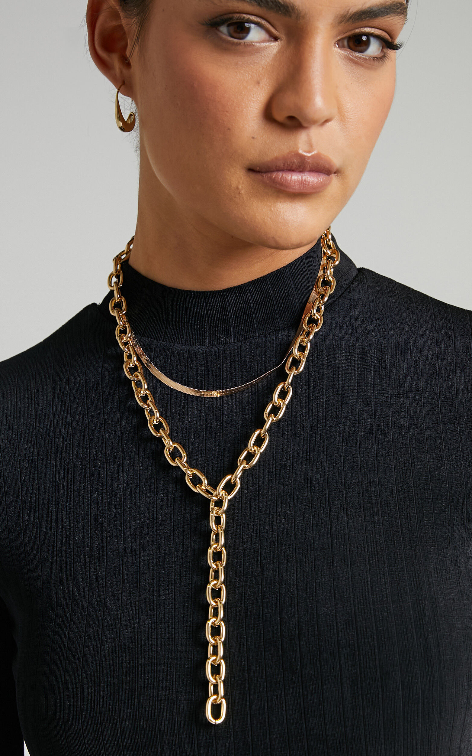 Zdenka Layered Gold Chain Necklace in Gold - NoSize, GLD1